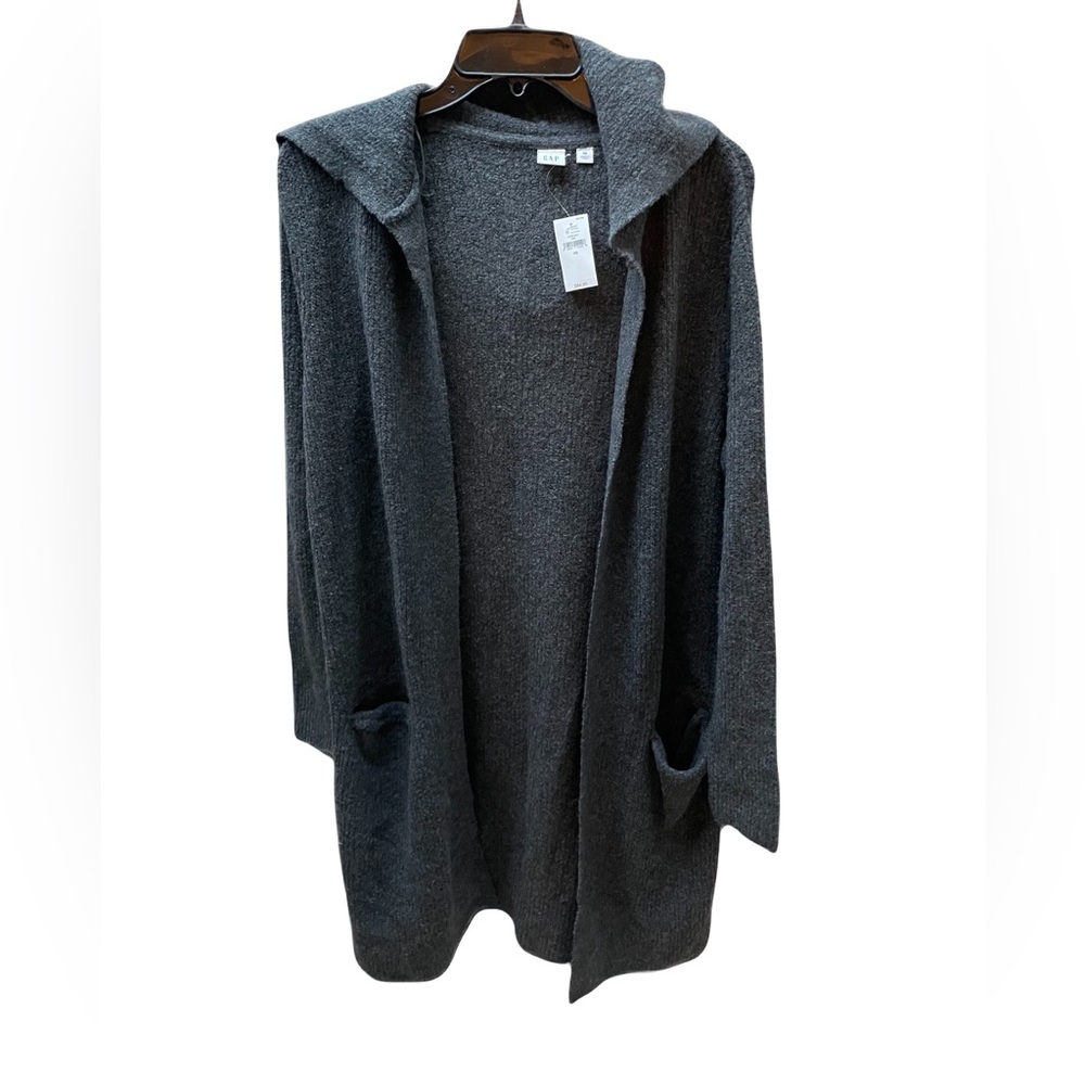 ❤️ GAP GREY FRONT OPEN TEXTURED CARDIGAN SWEATER SIZE XS NEW